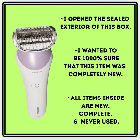 š„NIB / PHILIPS 6000 / LADIES WET & DRY SHAVER / 4 ACCESSORIES - Picture 7 of 10